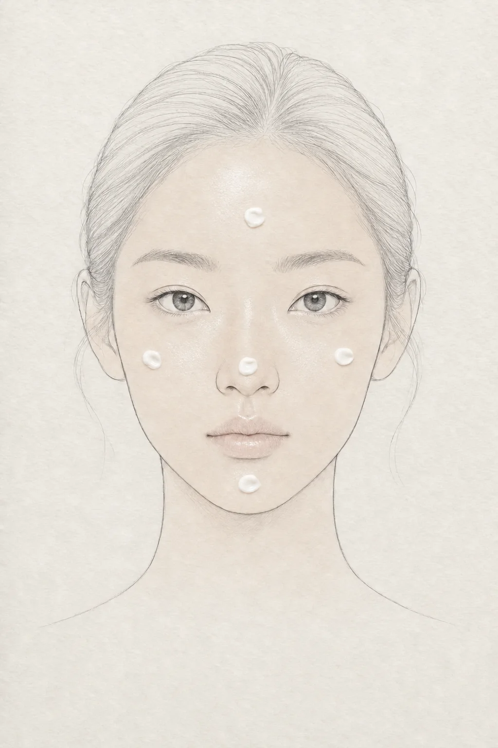 메이크업 전 피부 준비 페이스 차트
